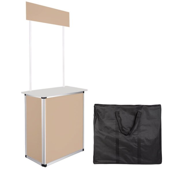 2 fold MDF Aluminium Foldable Promotional Demo Table with Carry Bag (Capacity- Upto 40 Kg)